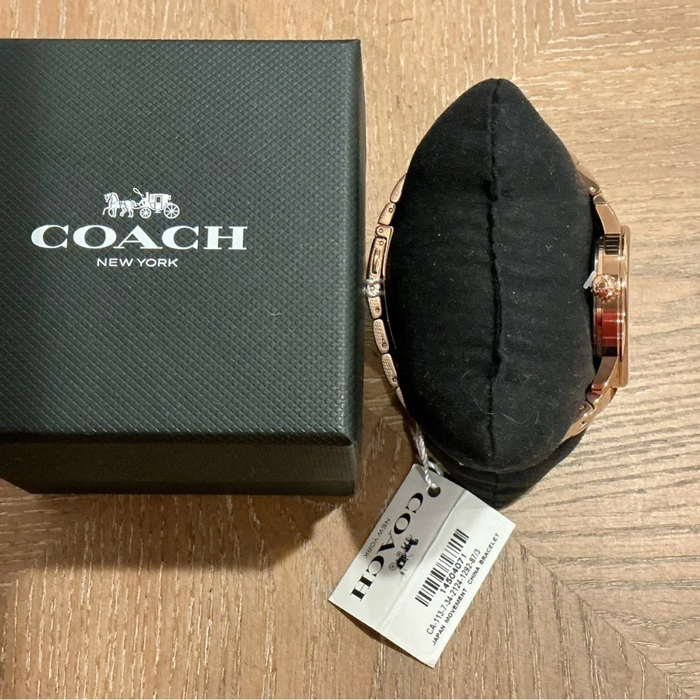 Coach Women’s Rose Gold Tone Watch – Crystal Dial